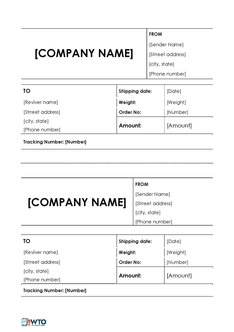Editable shipping label template 02
