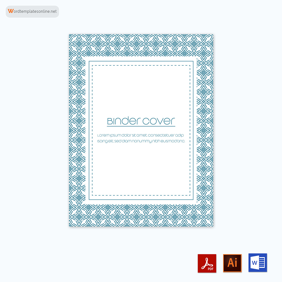 binder cover template - word