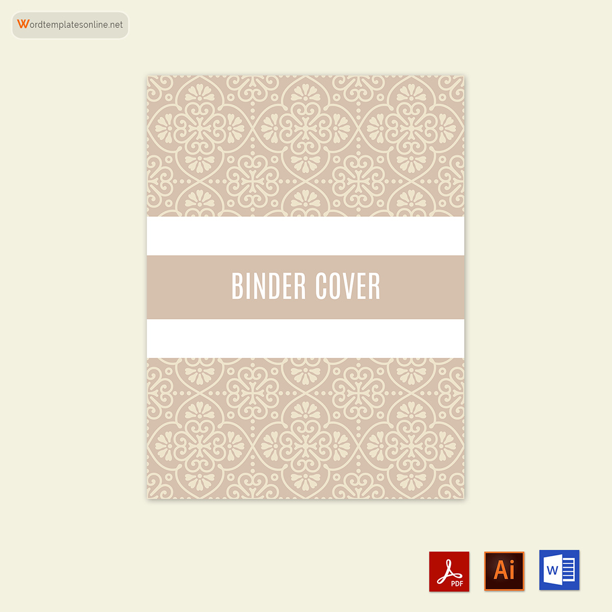 Binder cover template free
