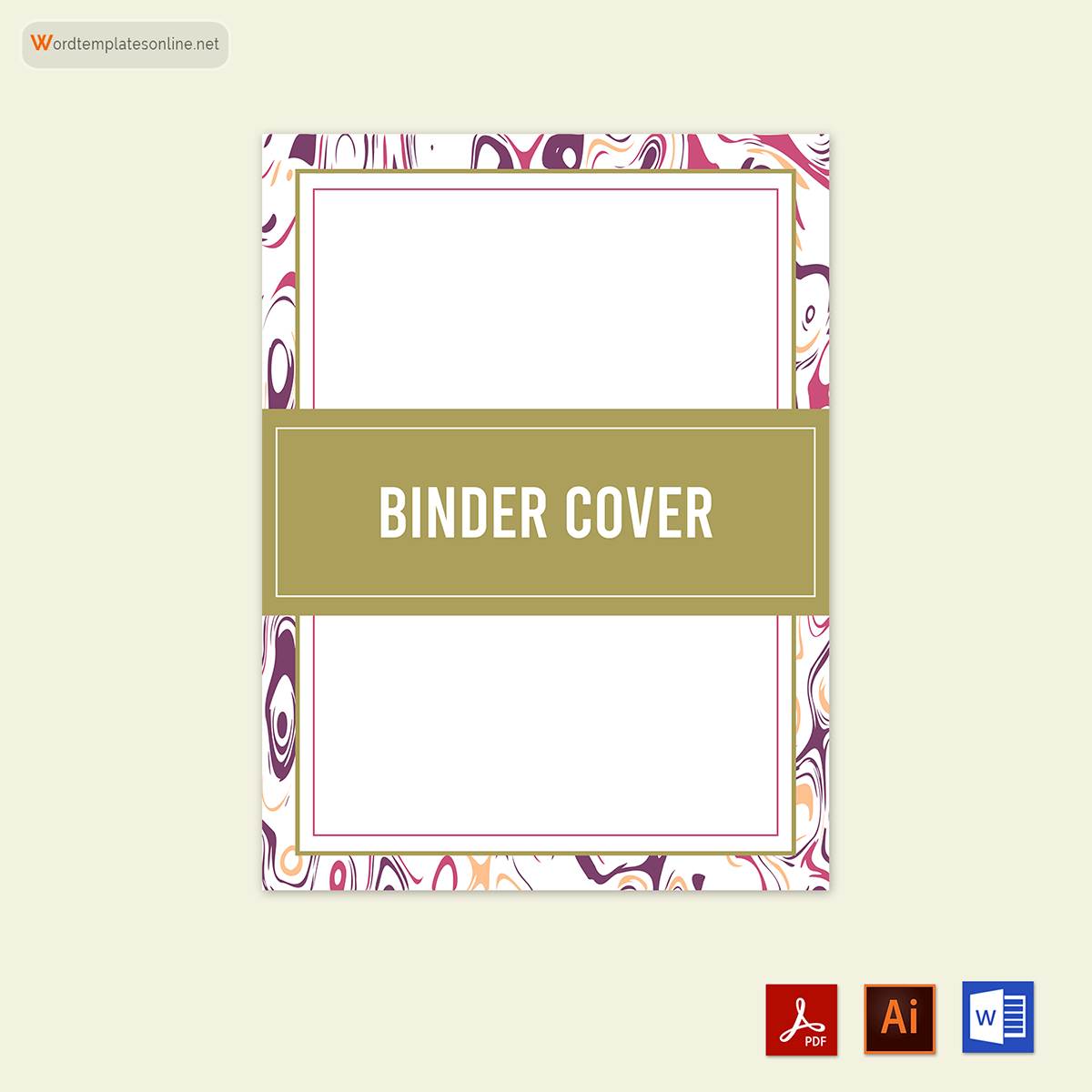 Binder cover template pdf