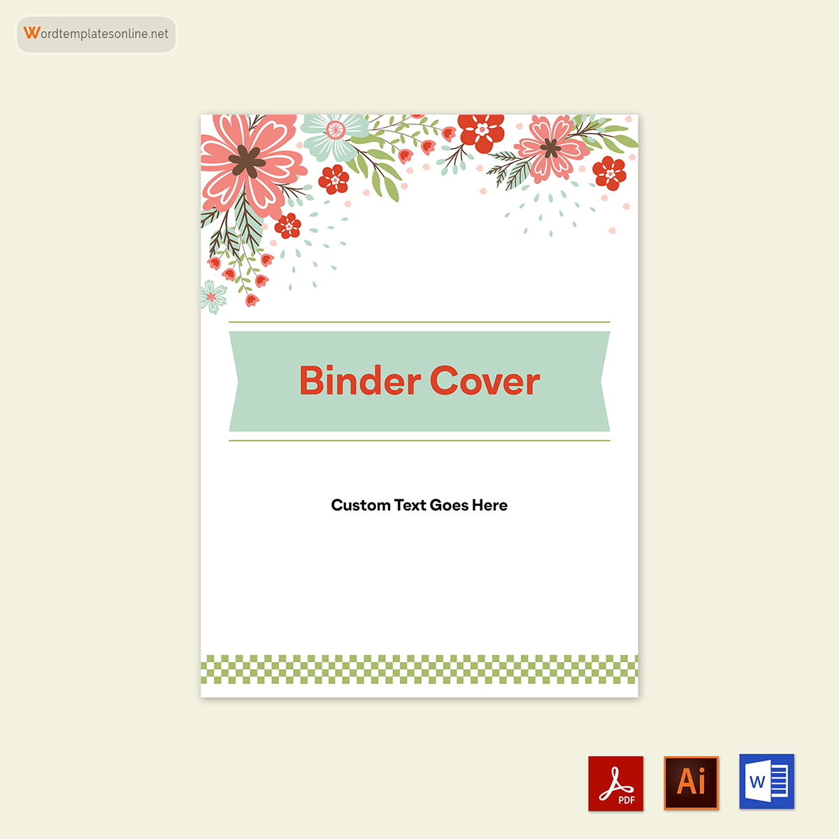 binder cover template - word 02