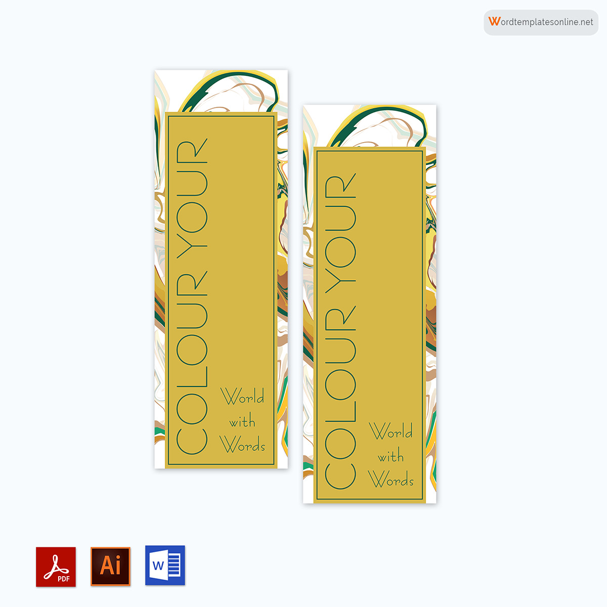 Bookmark template free download
