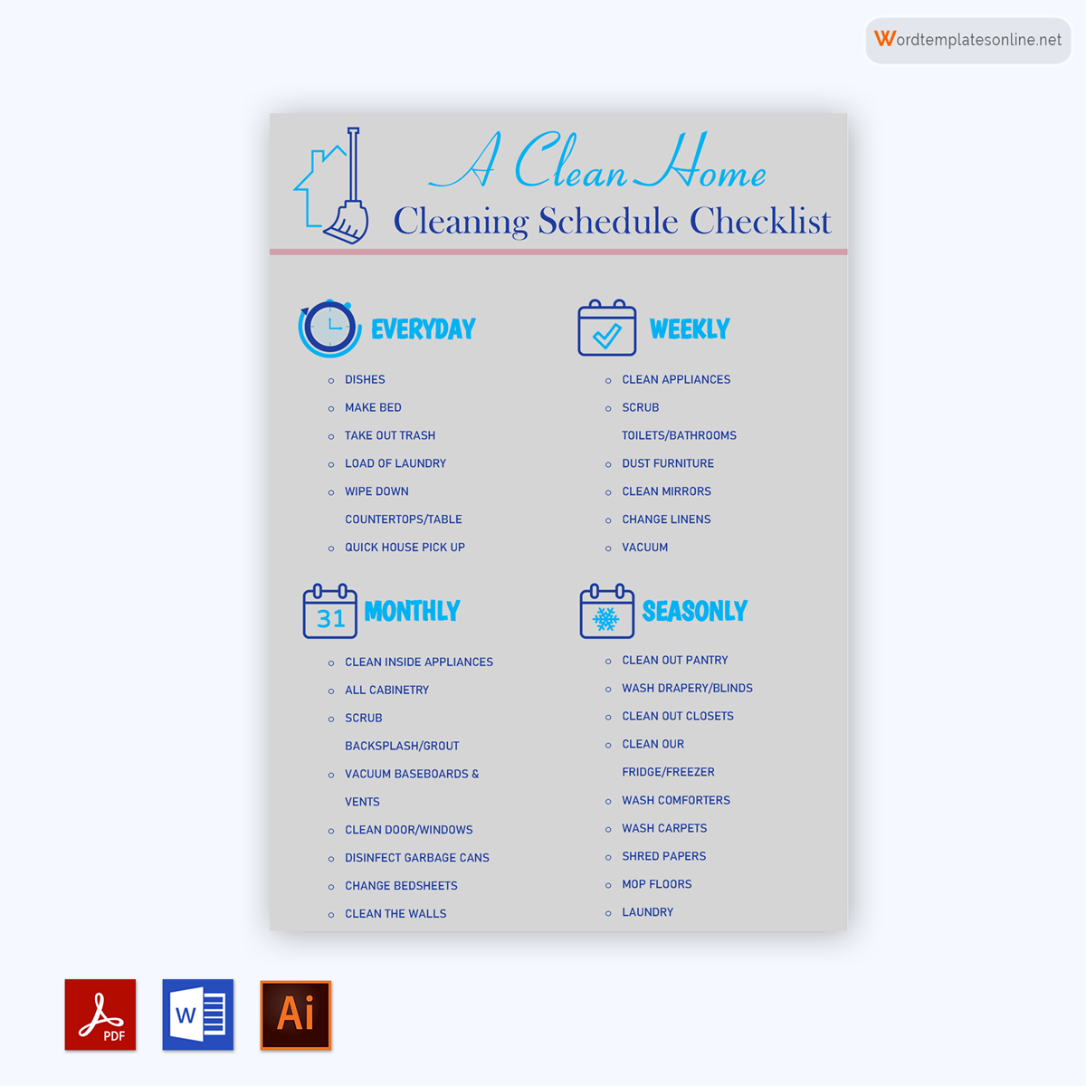 monthly cleaning checklist 01