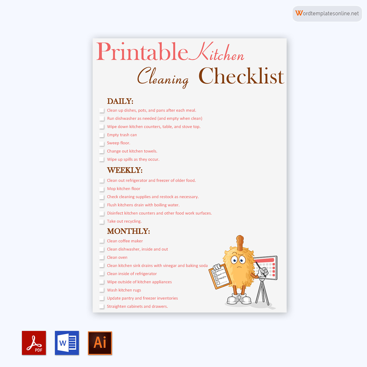 free house cleaning checklist 02