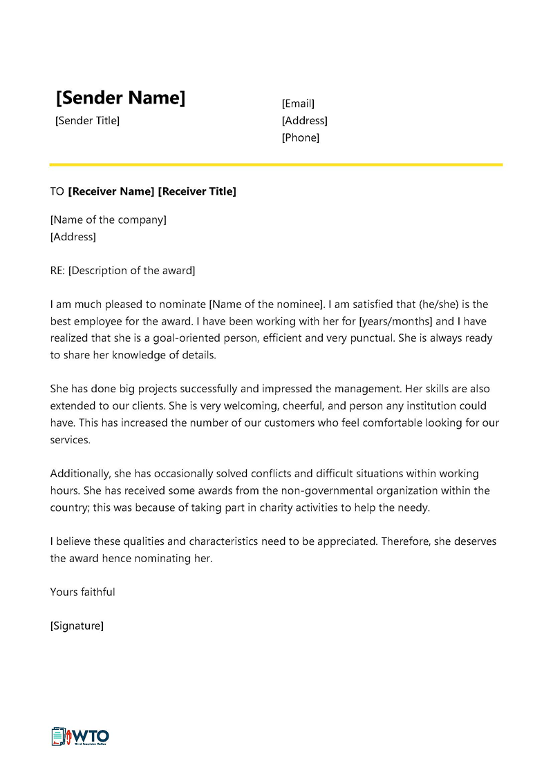 Downloadable award letter template in Word format 04