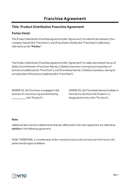 Free Editable Franchise Agreement Templates