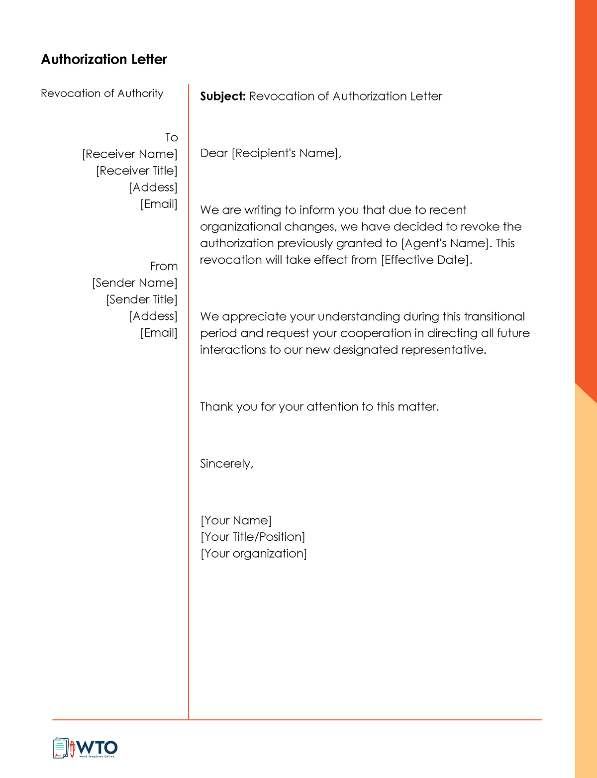 Revoke Authorization LetterTemplate-Ms Word Free Download