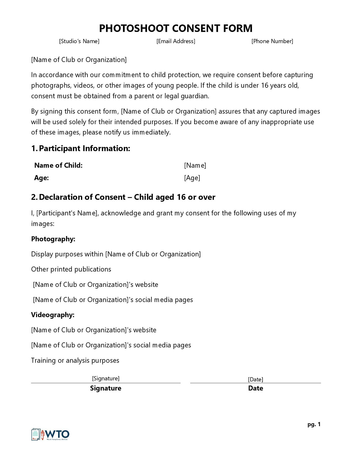 Word Format Consent Form Download