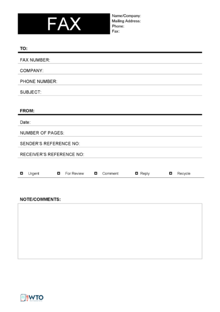27 Free Fax Cover Sheet Templates (Word)