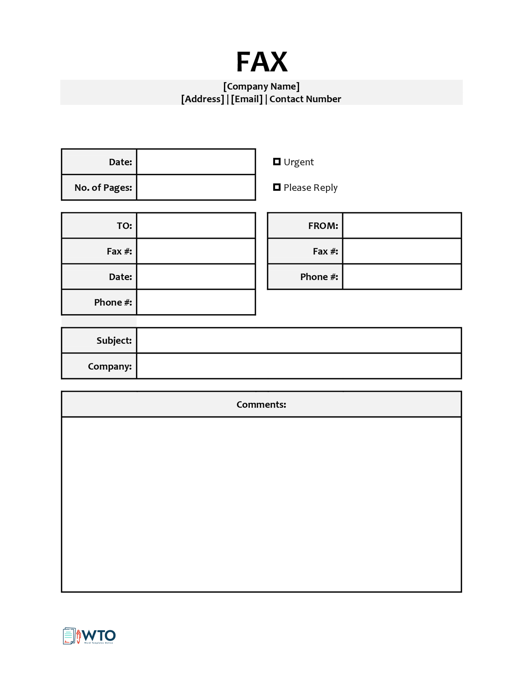 Free Fax Cover Sheet Sample Layout