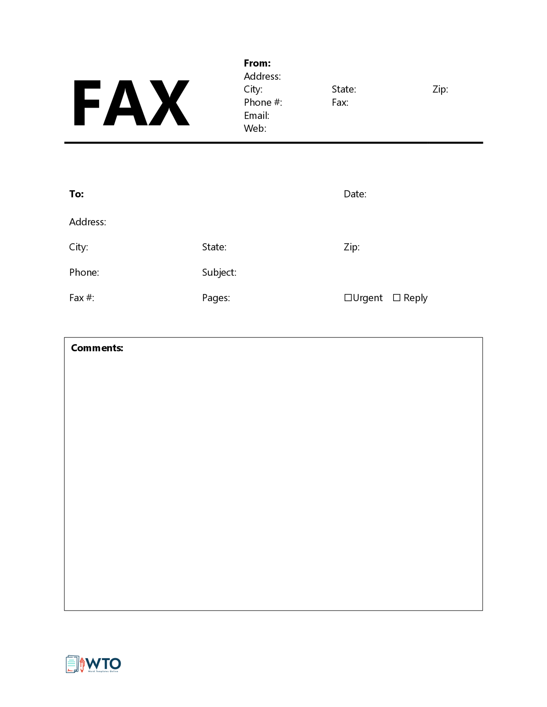 Fax Cover Sheet Blank Format