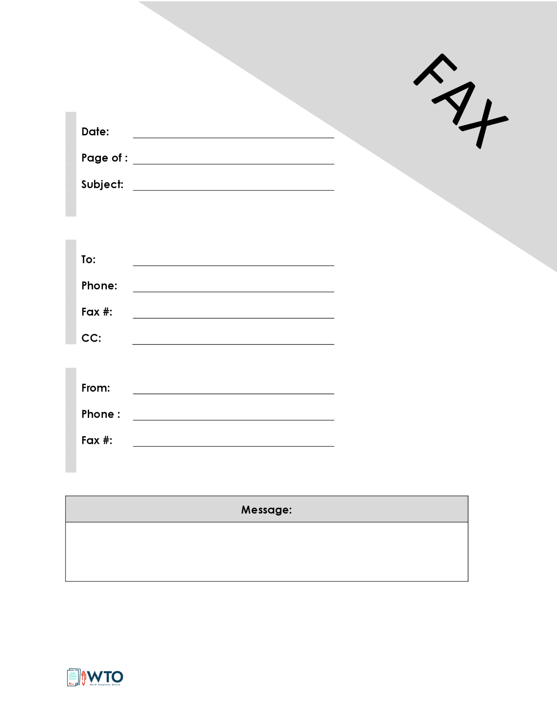 Fax Cover Sheet Sample for Office Use