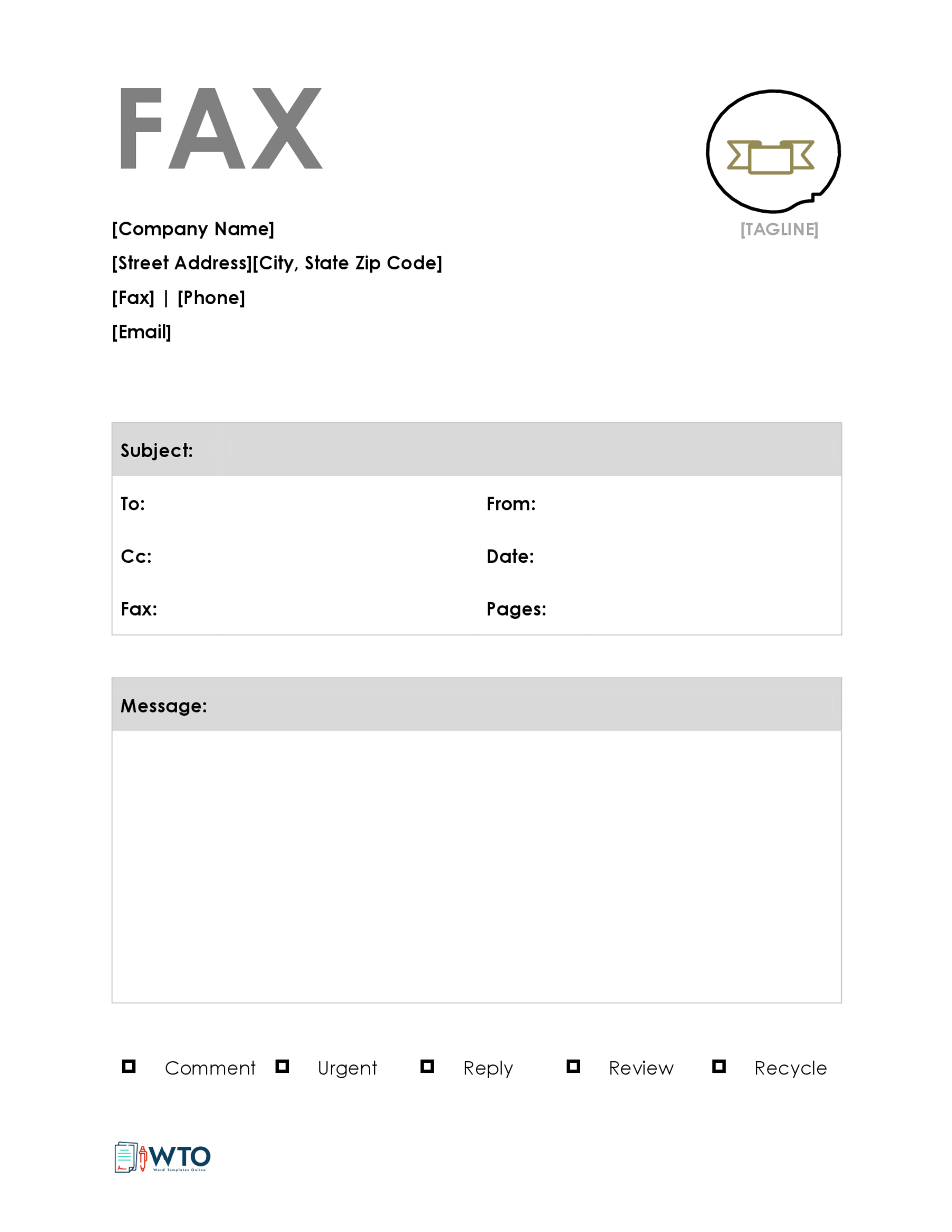 Customizable Fax Cover Sheet Design