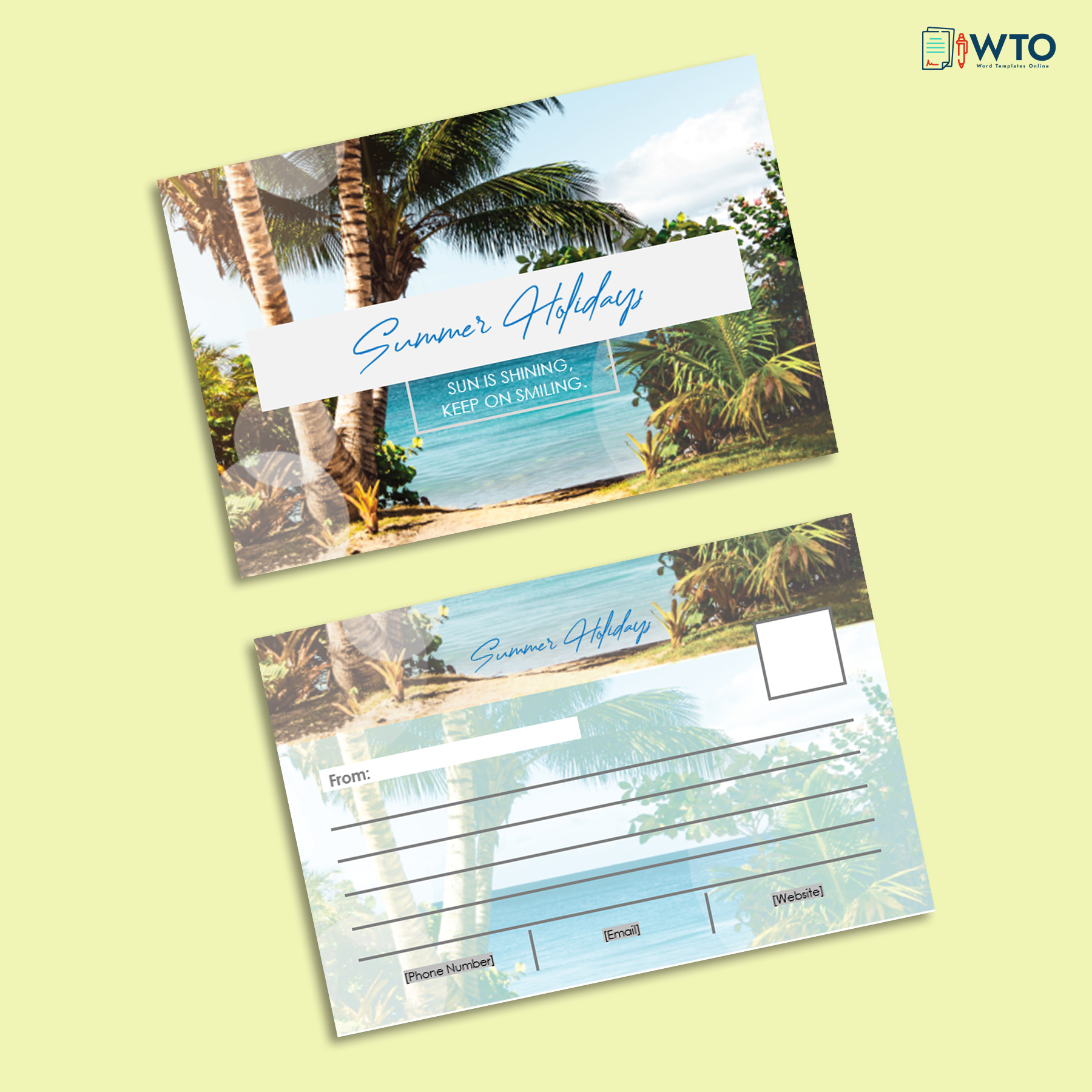 Free Holiday Postcard Template Example