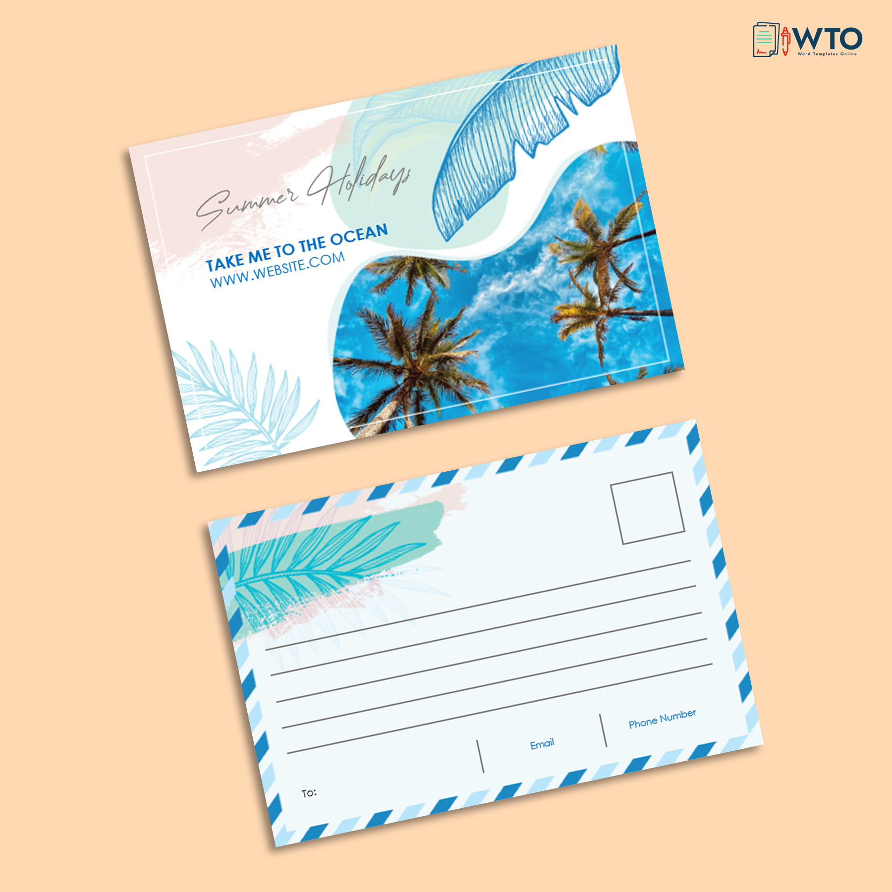 Printable Holiday Postcard Format Sample