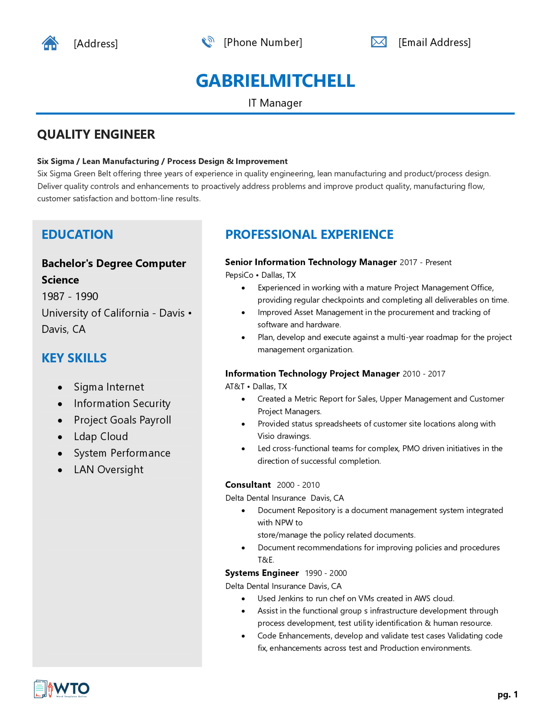 Great Comprehensive Computer Science Manager Resume Sample as Word File
