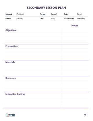 Free Lesson Plan Templates for Teachers (Editable)