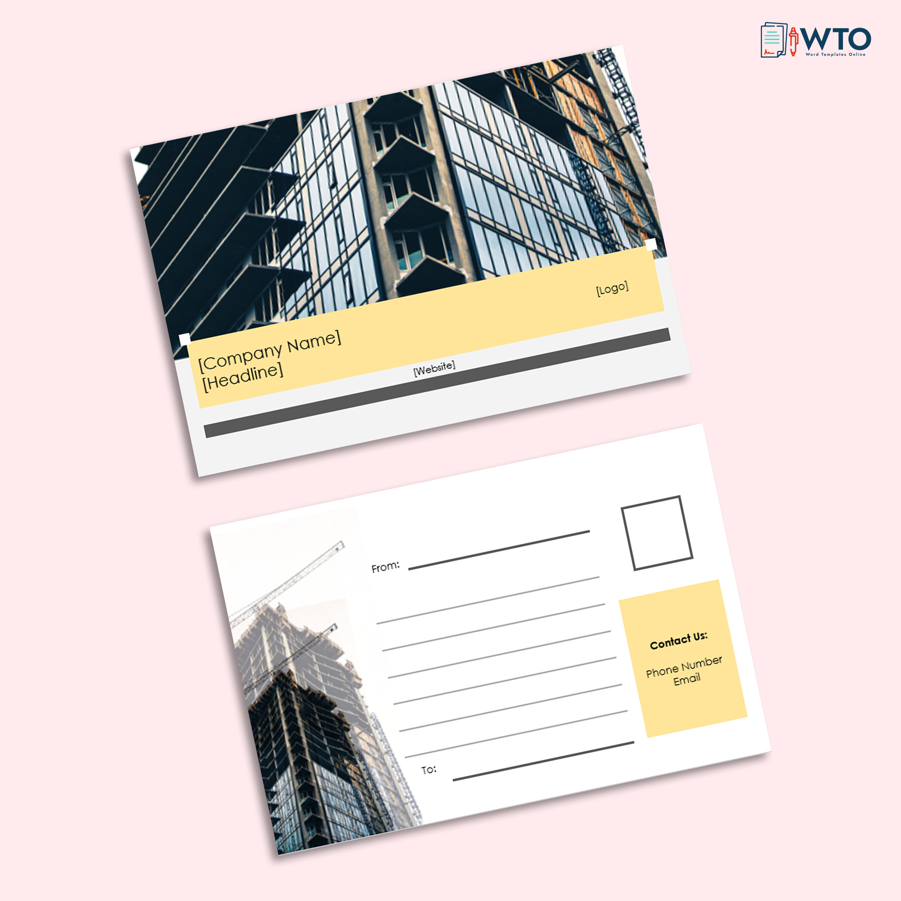 Editable Real Estate Postcard in Word Format