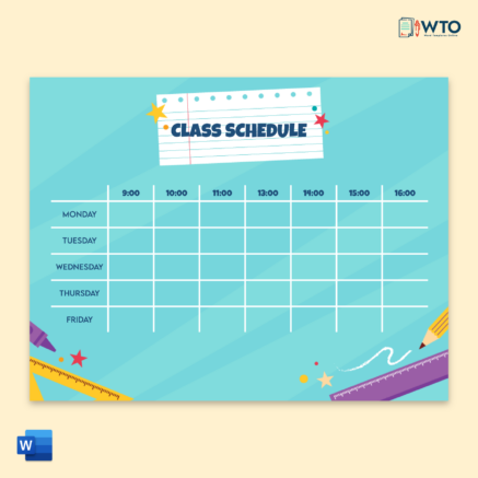 12 Free School Schedule Templates