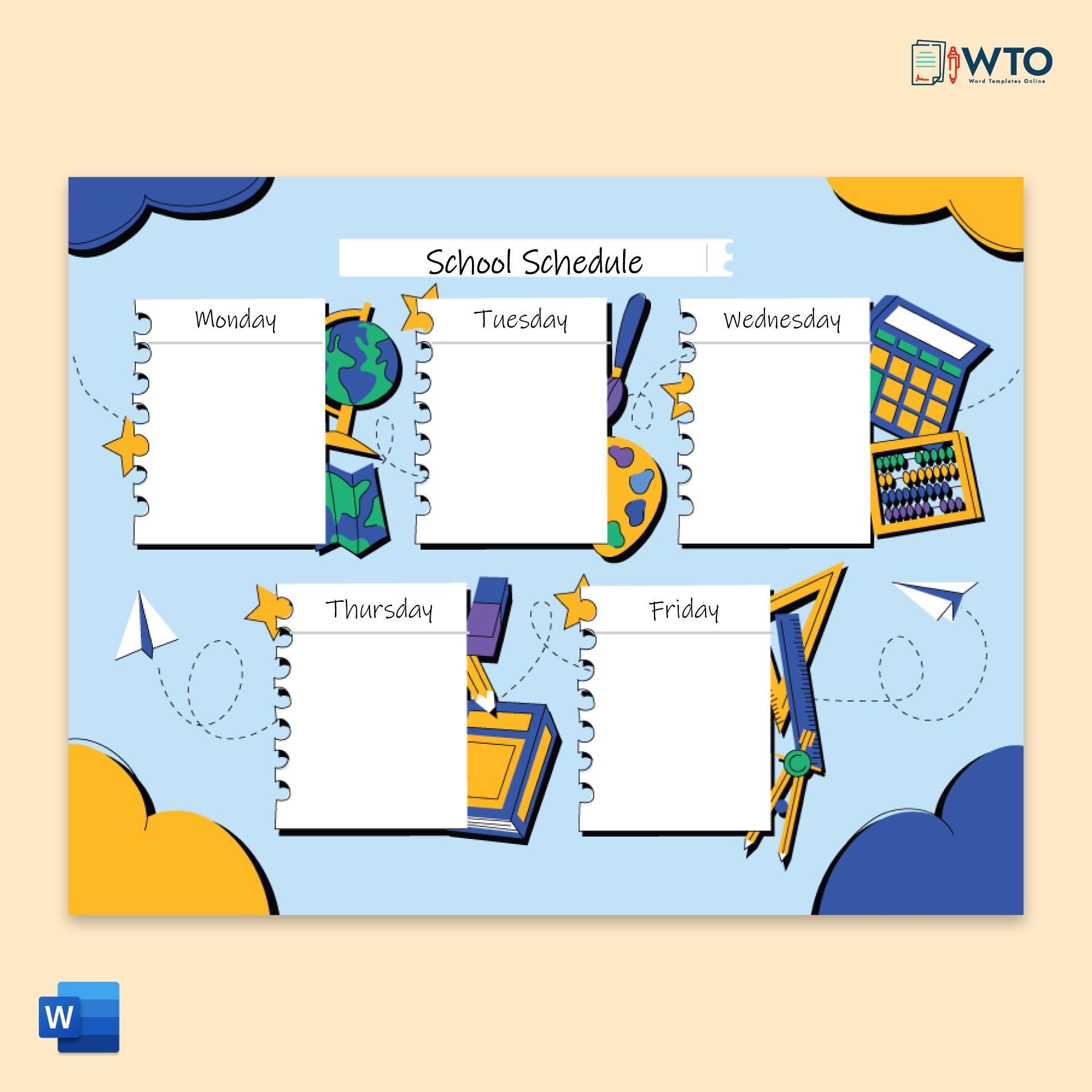 School Timetable Template in Word