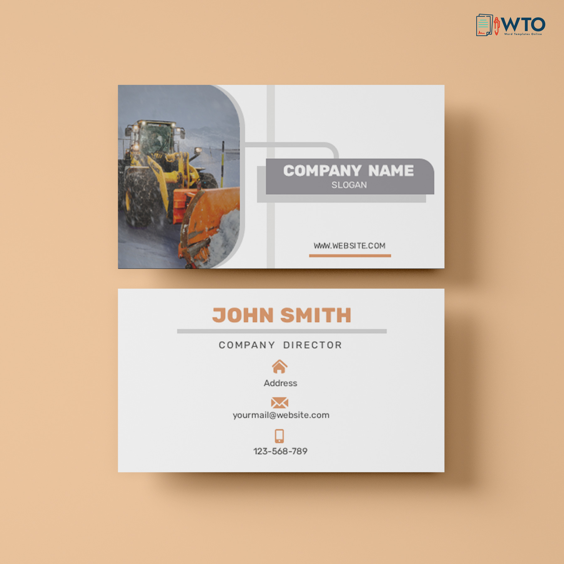 Sample Snow Removal Business Card Format