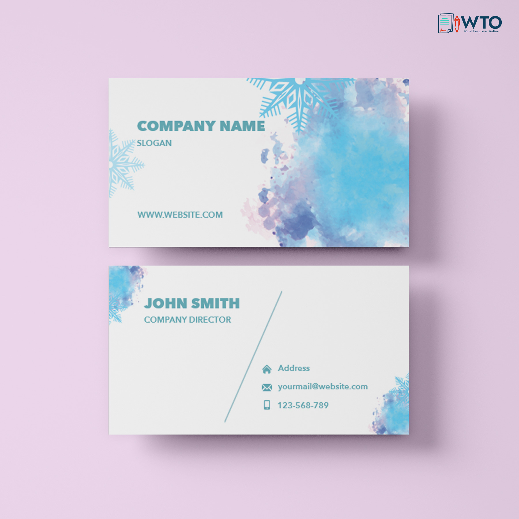 Word Snow Removal Business Card Template Download