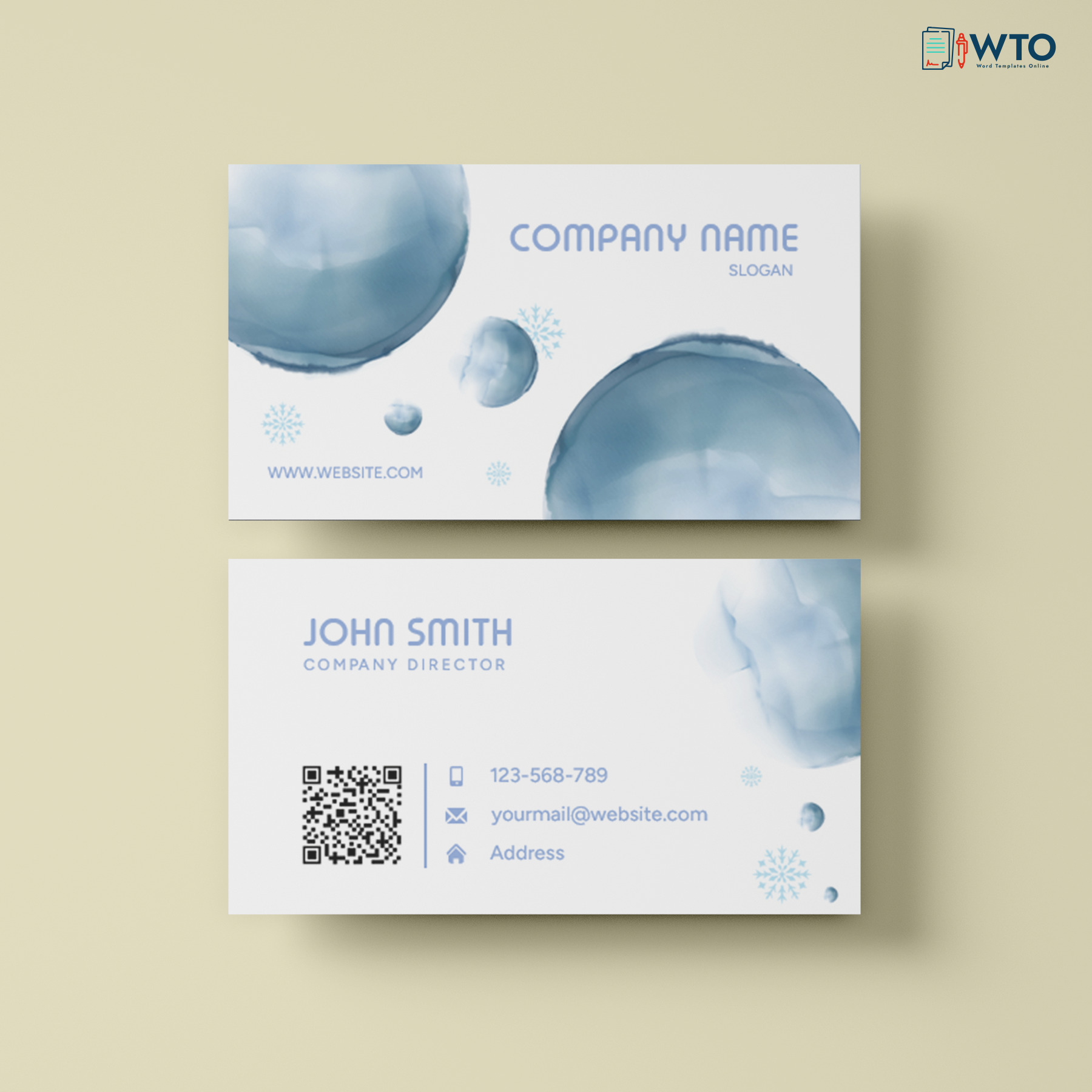 Printable Snow Removal Business Card Template