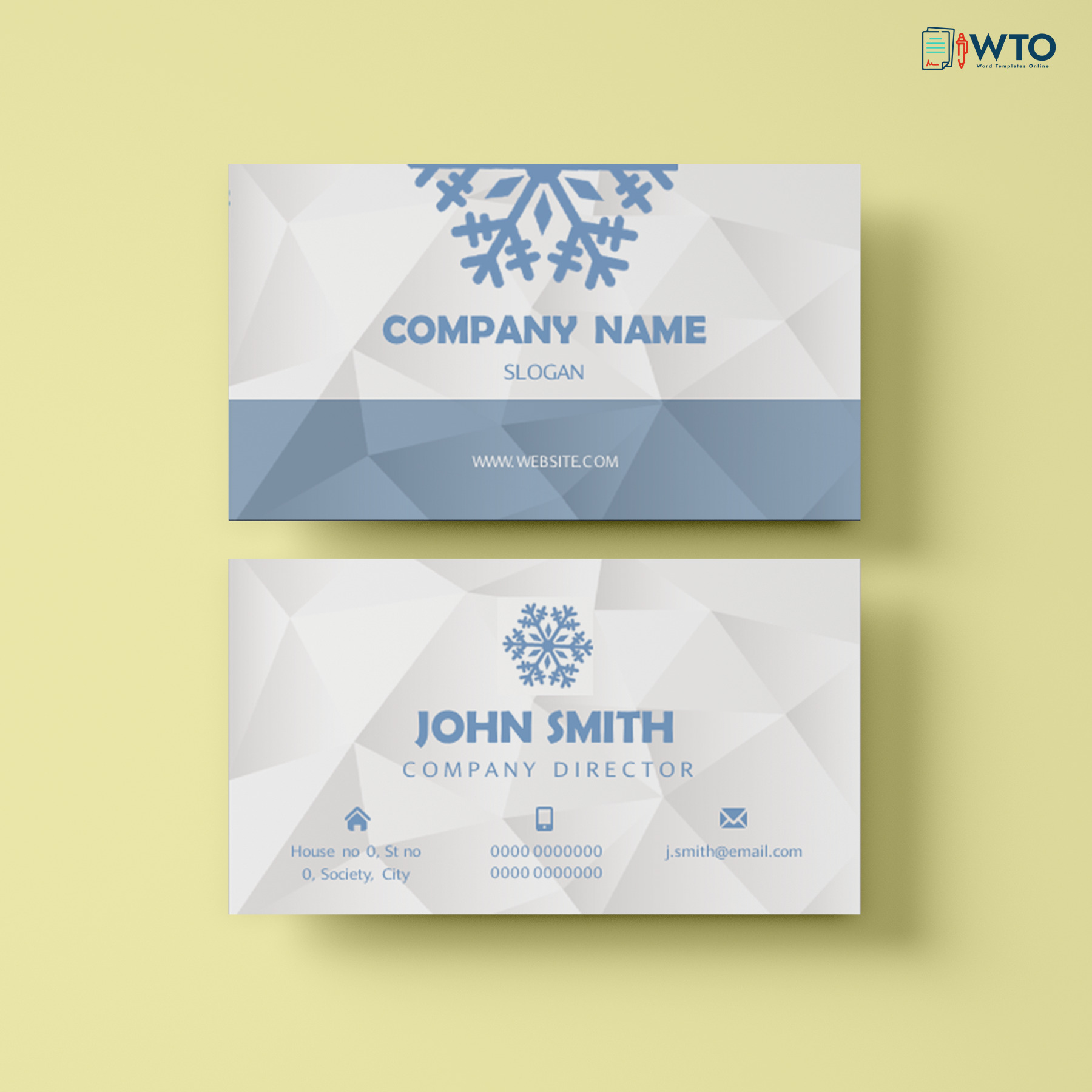 Free Snow Removal Business Card Template