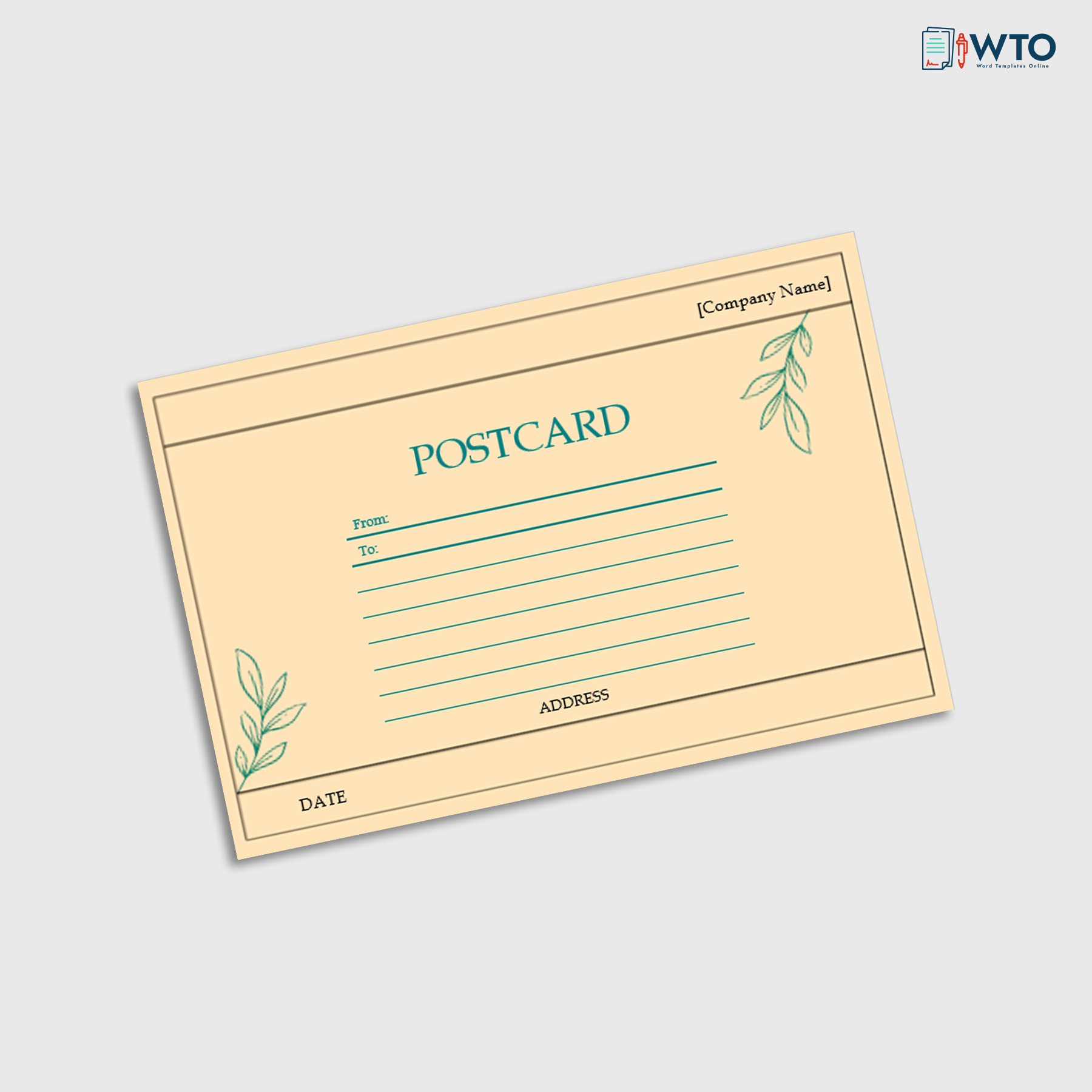 Printable Standard Postcard Format Sample