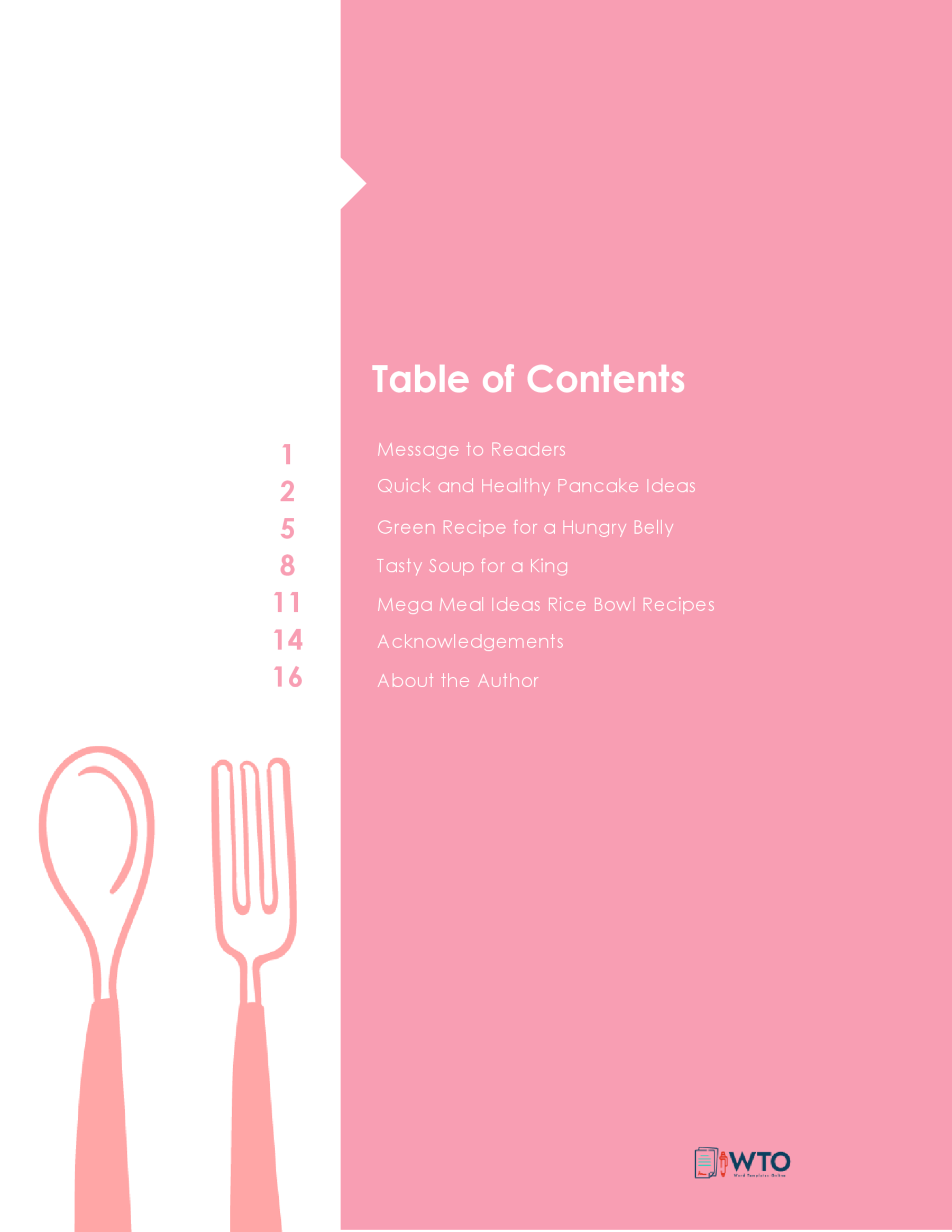 Table of Contents Template in Word