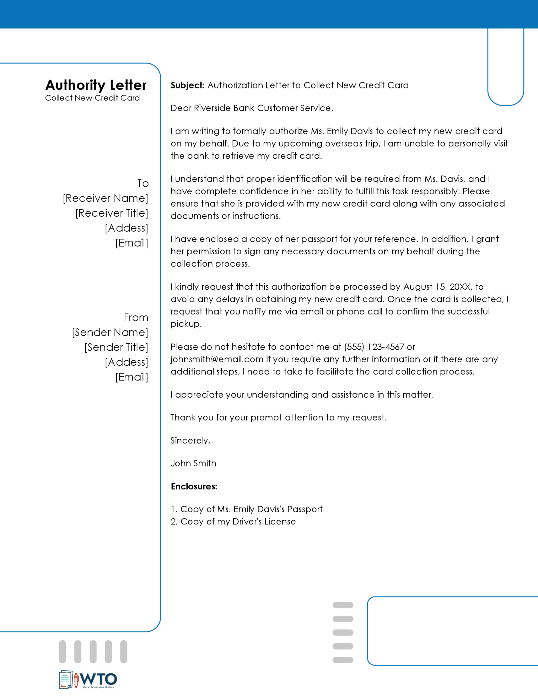 Sample Authorization Letter to Claim-Free Downloadable
