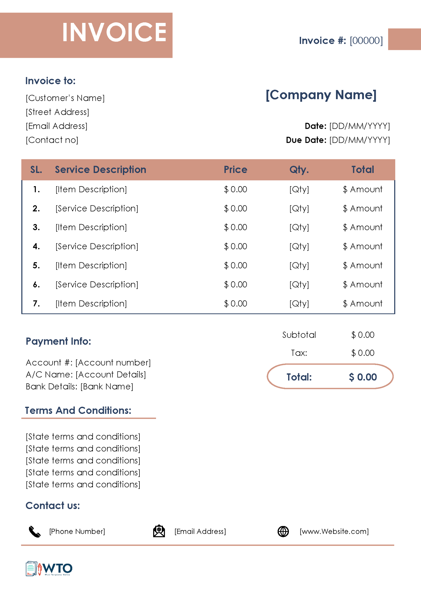 Effective Construction Invoice Format - Example
