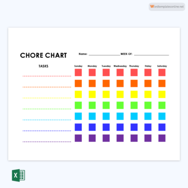 10 Free Family Chore Chart Templates - Printable