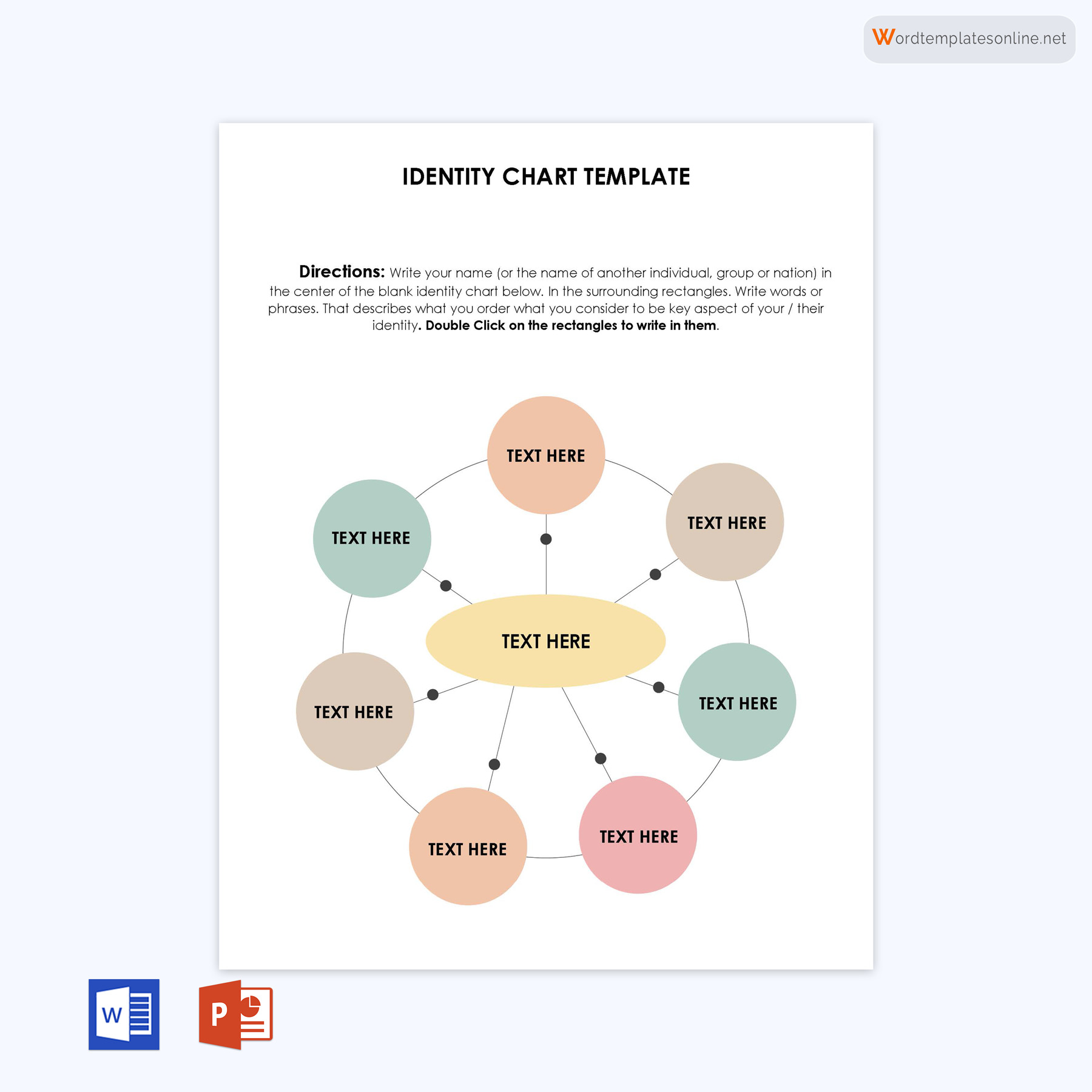 Word Identity Chart Template