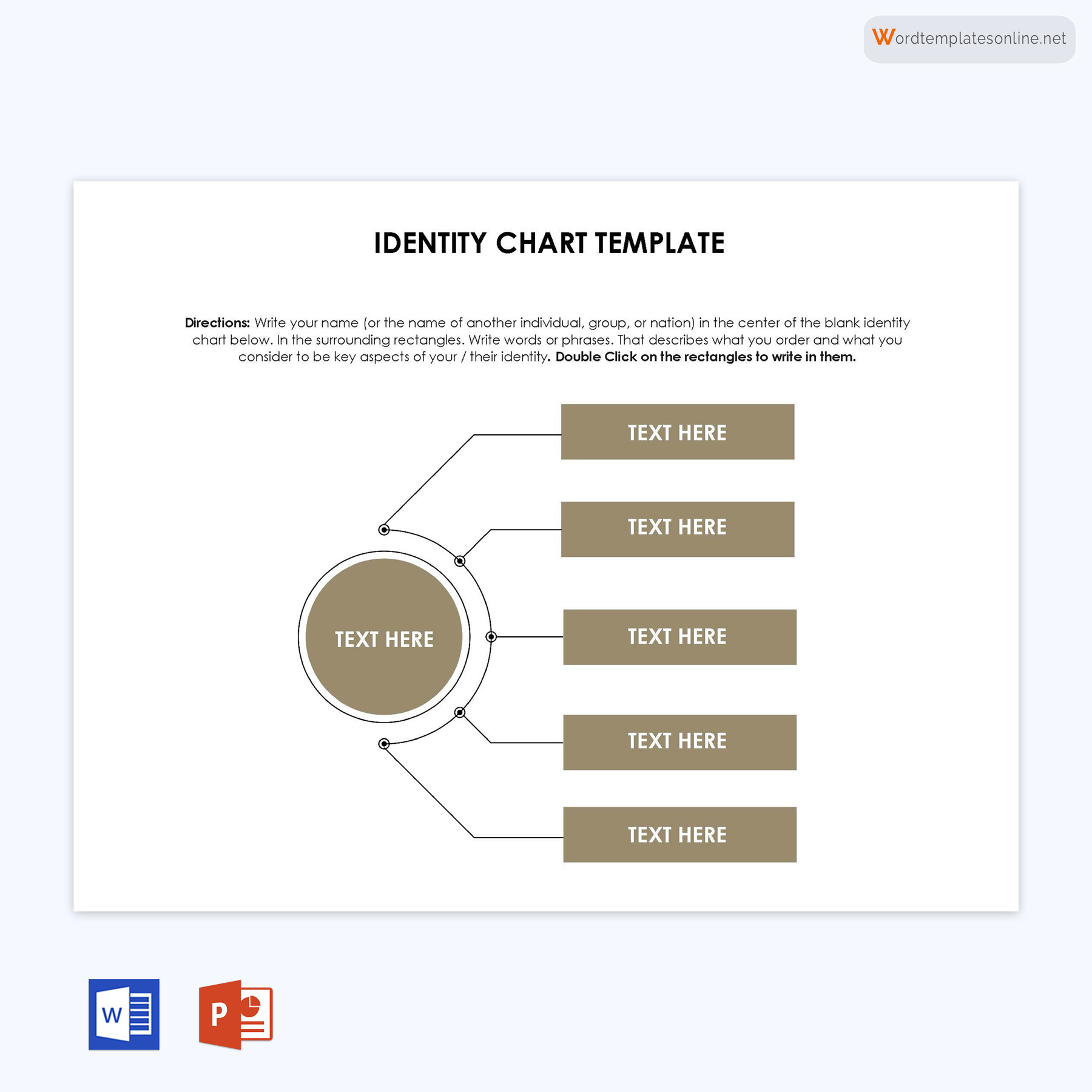 Printable Identity Chart Word Template