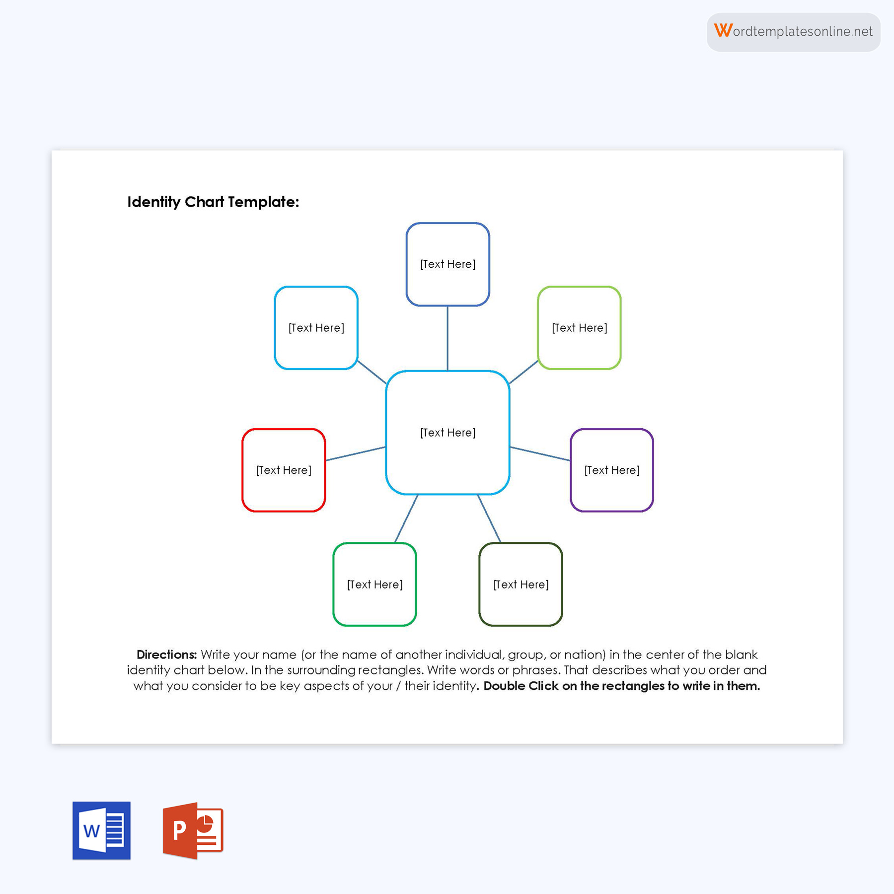 Identity Chart Template PowerPoint