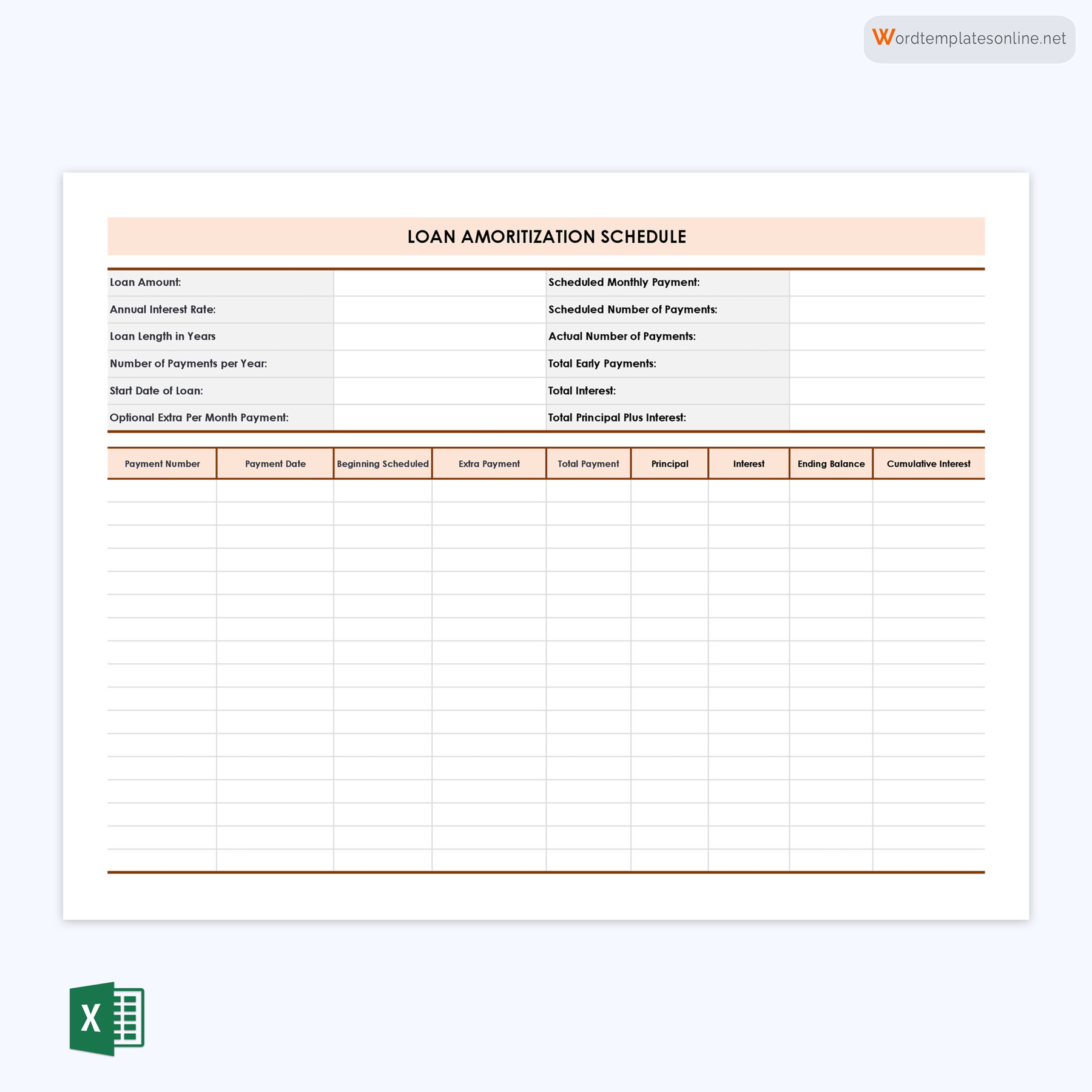 Loan Amortization Schedule Excel Sample
