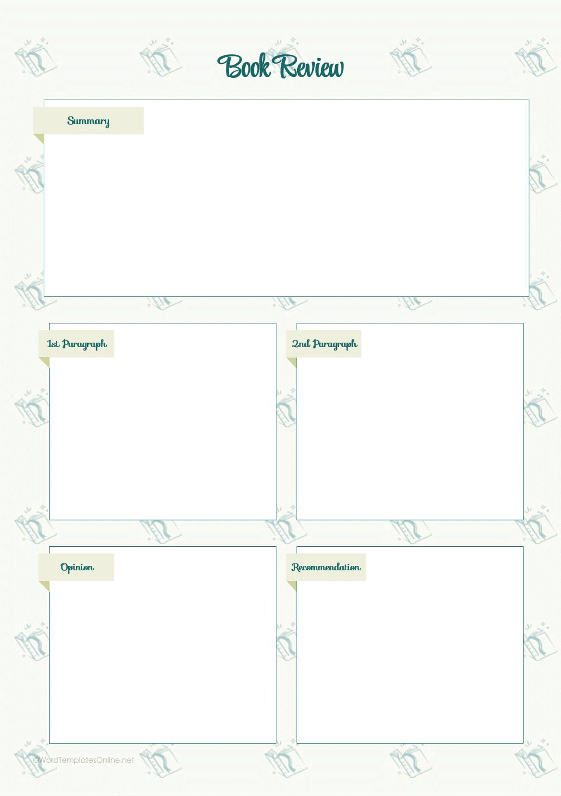 Book Review Template in Word for easy formatting and detailed analysis