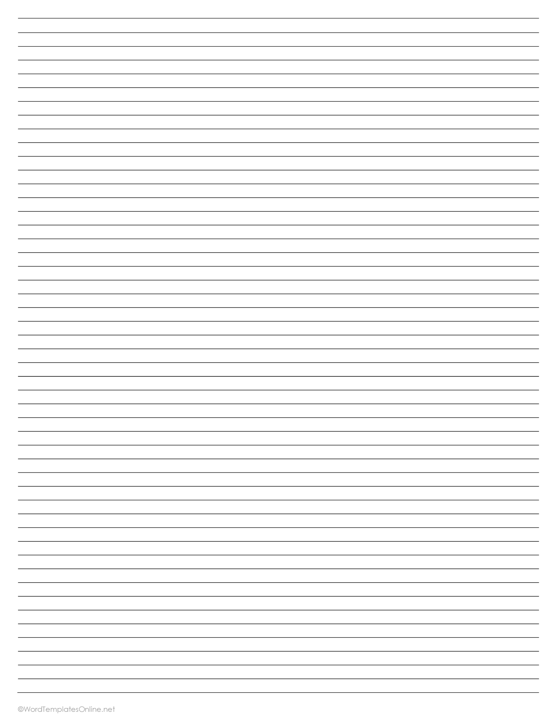 Downloadable MS Word 5mm Lined Paper with customizable line height for different needs