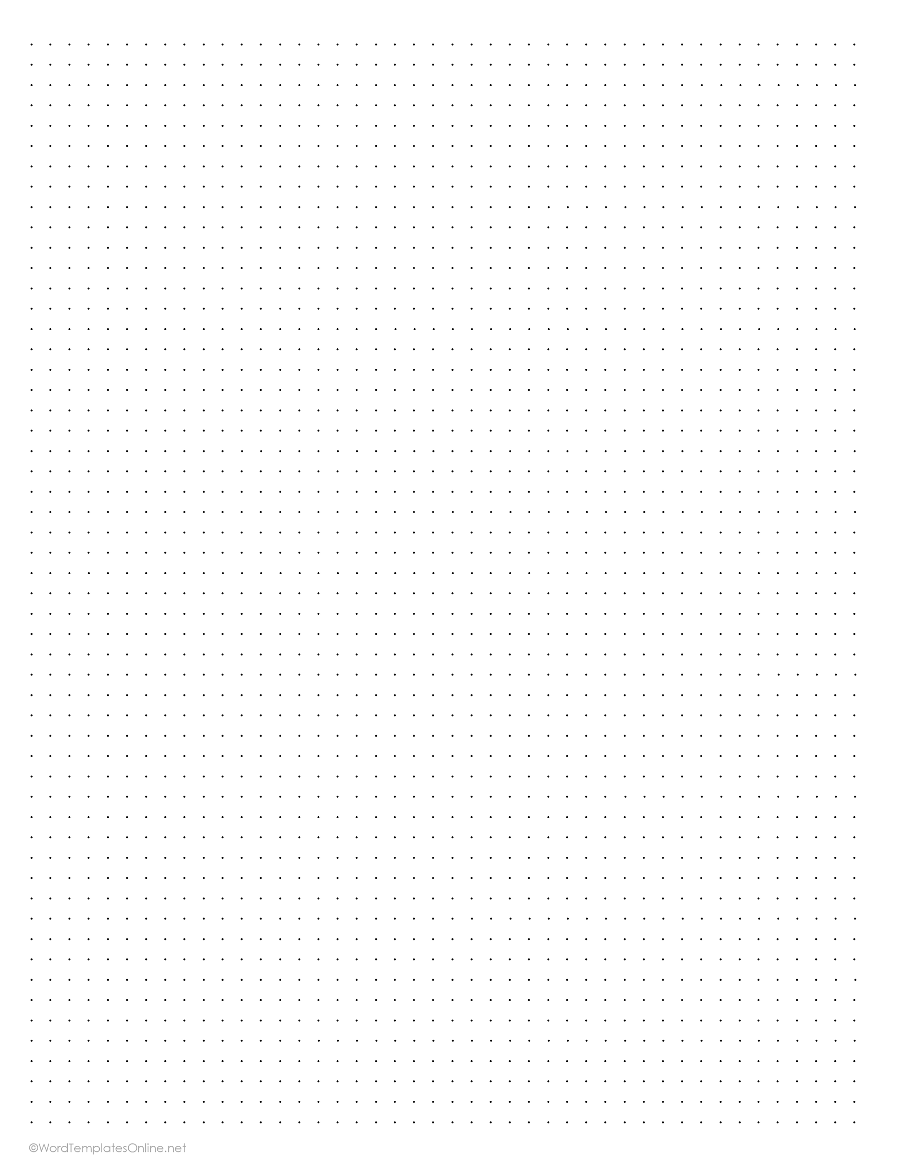 5mm Dots Graph Paper free download in ms word