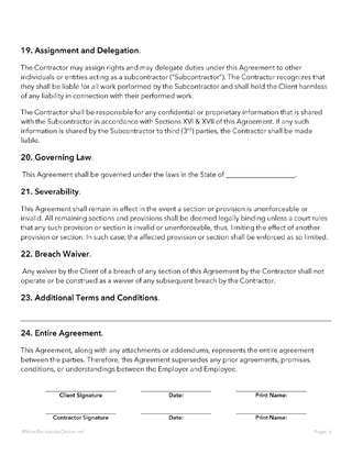 Free Construction Contract Templates | Word | Google Docs