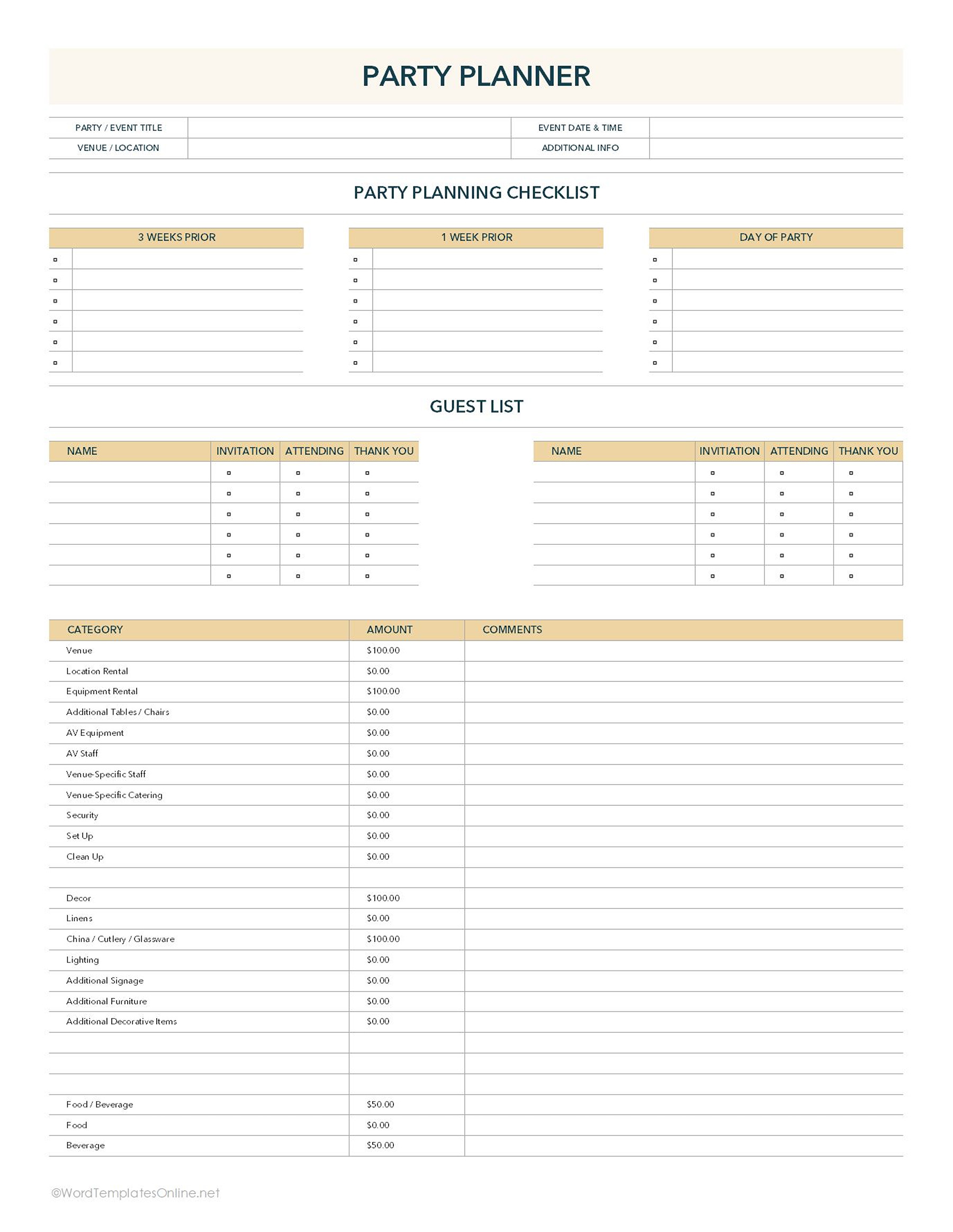 Plan Like a Pro: 10 Free Event and Party Planning Checklists