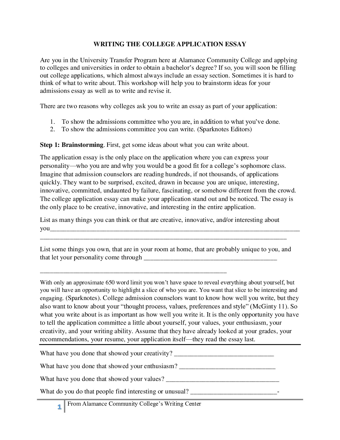 Free College Application Essay Template for Word and PDF
