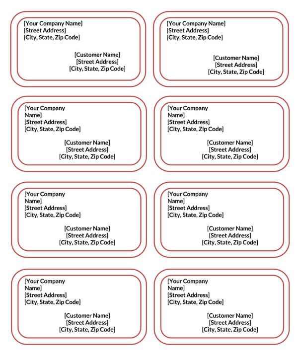 Free Shipping Label Template for Word and PDF