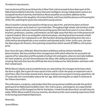 Free Sorority Recommendation Letter Template