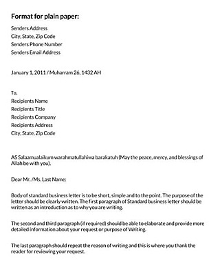 Free Professional Email Template for Word