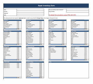 Free Asset List Template for Excel