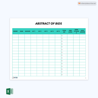 Free Bid Proposal Template for Word and Excel