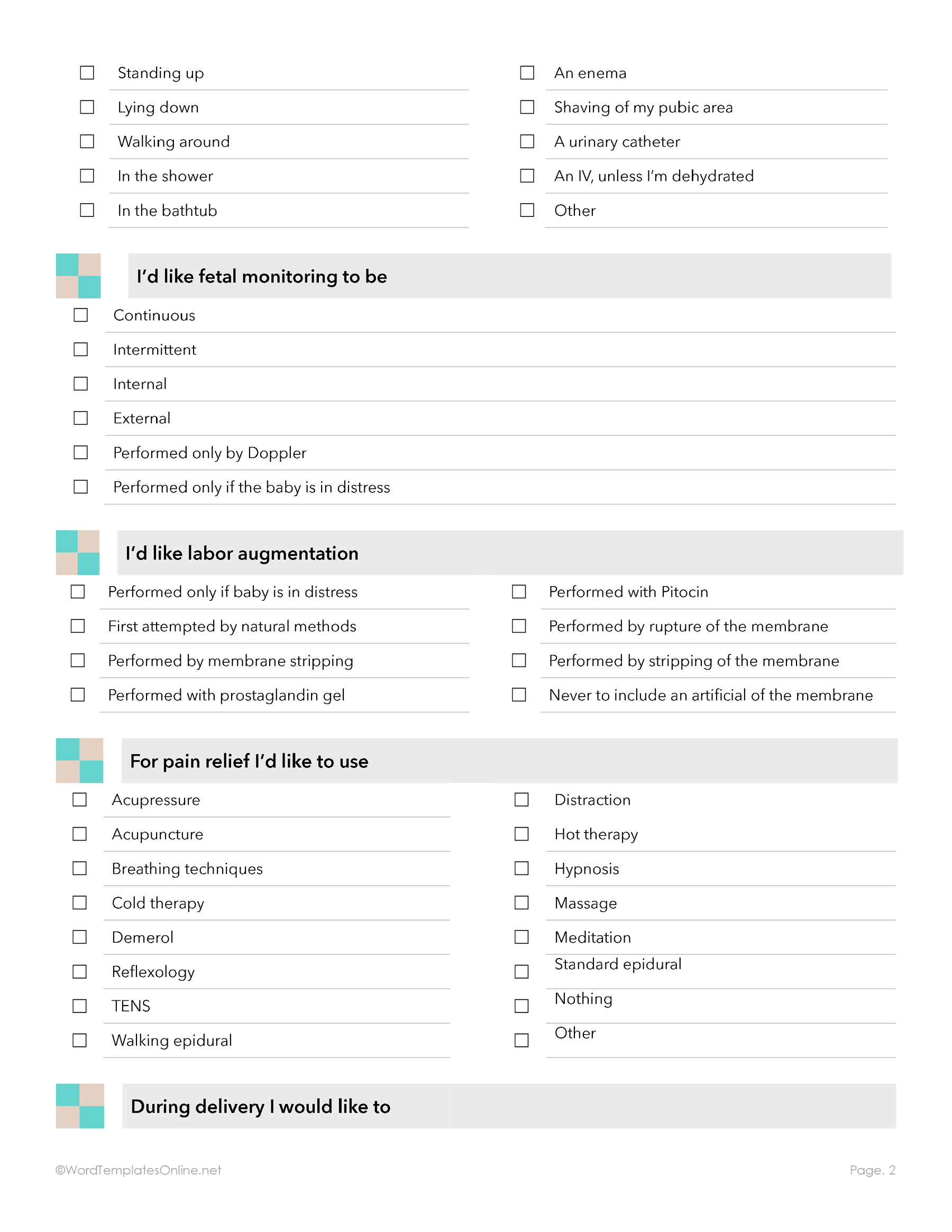 Expecting a baby? Use an MS Word Birth Plan Template to outline your preferences for a stress-free experience
