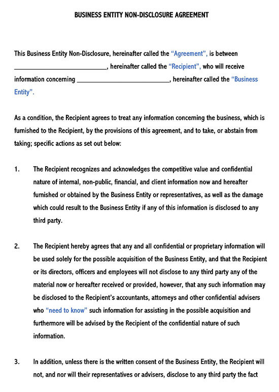 Free Non-Disclosure Agreement (NDA) Template for Word
